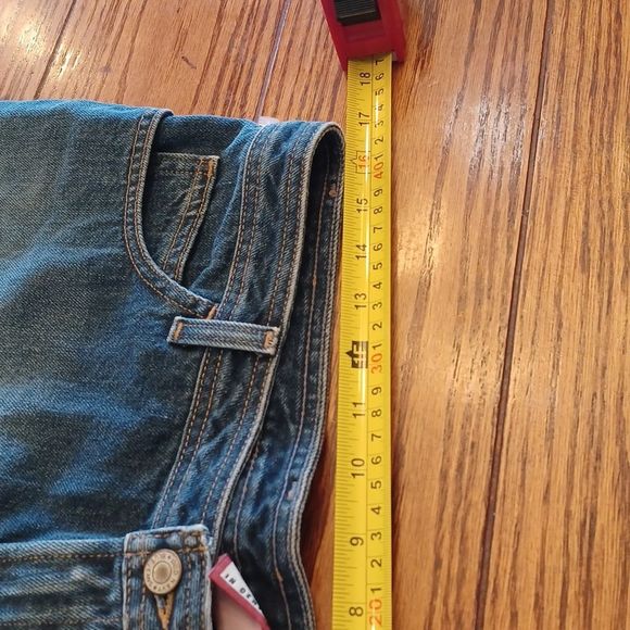 Vintage OLD NAVY BLUE JEANS Shorts Size 12- Made Mexico- Tulip Poket - Picture 11 of 14